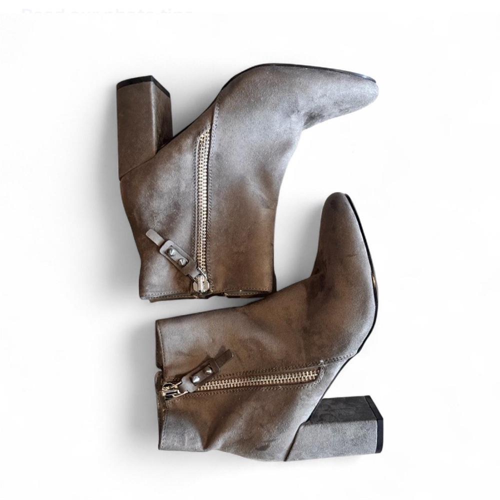 Nine West Shimmering Silver Ankle Boots